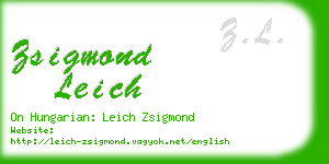 zsigmond leich business card